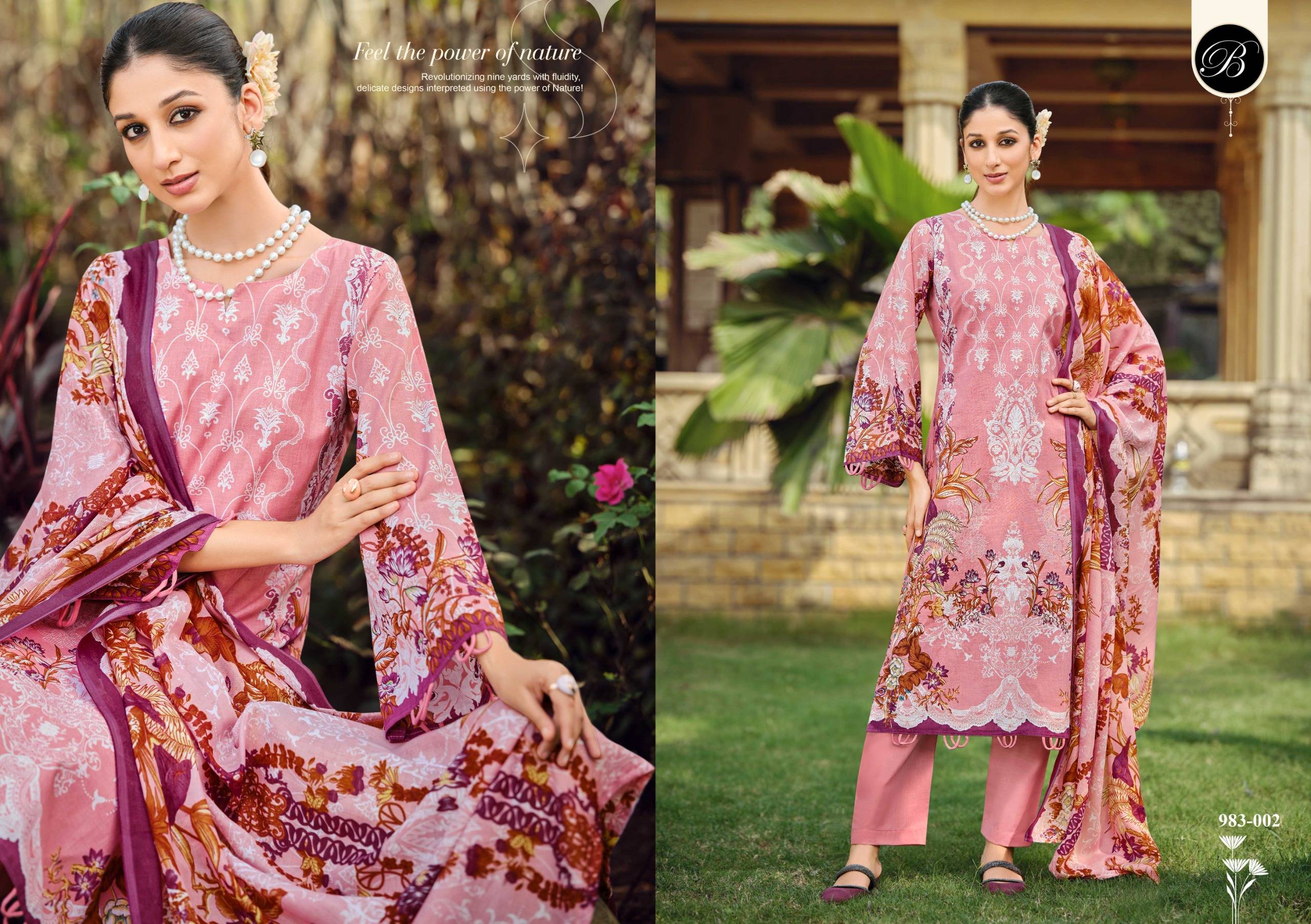 FARZANA by BelliZa DesigNer 981-001 TO 981-006 SERIES Pakistani Stylish Embroidered Pure Cotton READYMADE COLLECTION At Wholesale Price